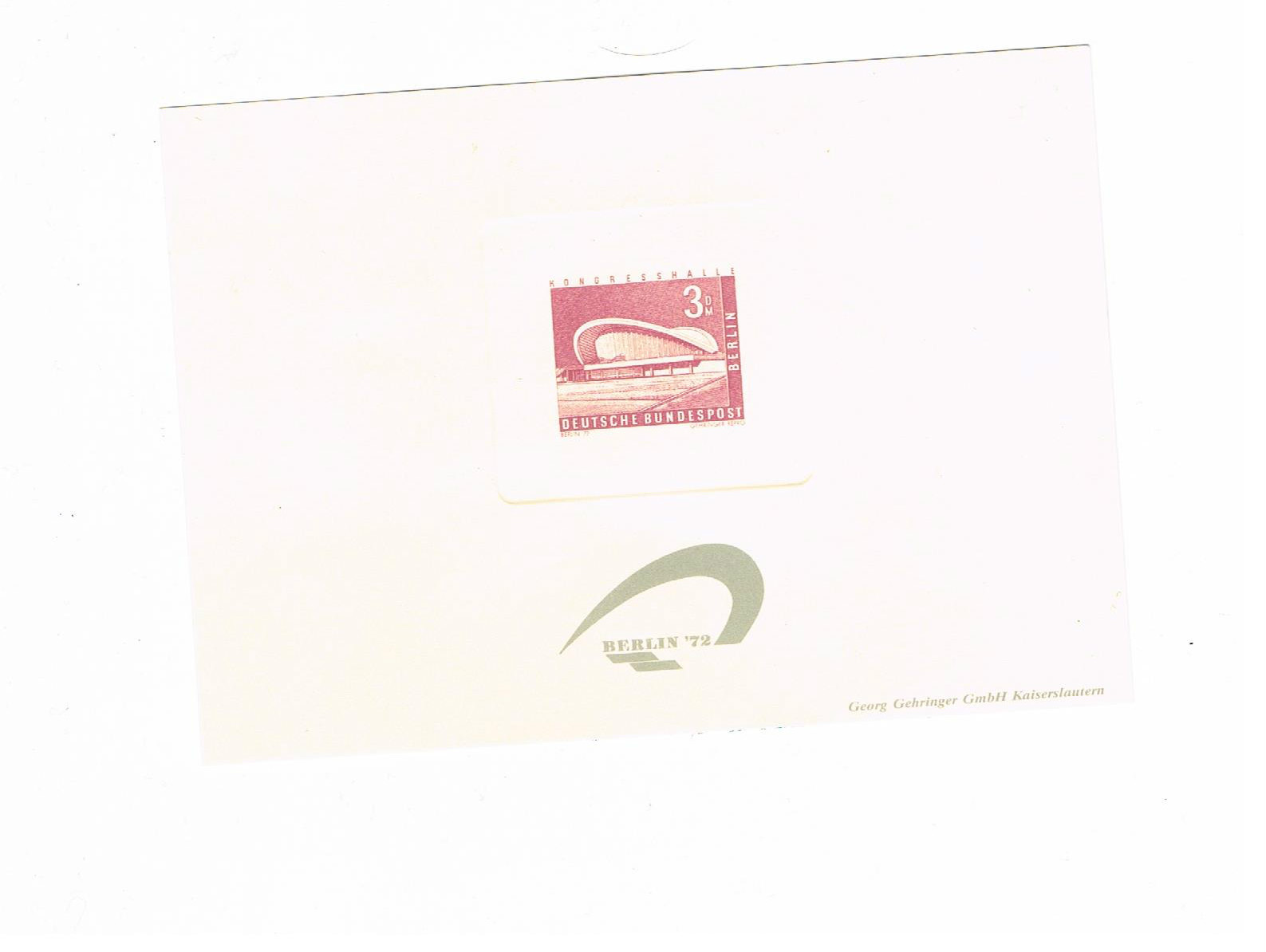 Berlin 1972 Special Edition for the International Stamp Exhibition