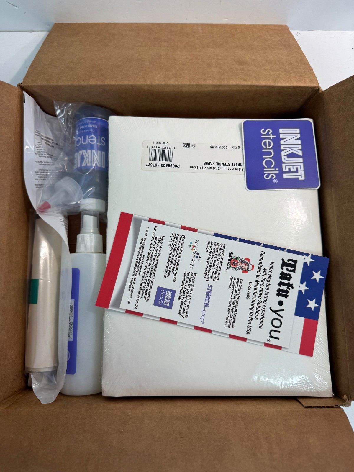 InkJet Stencils Tattoo Stencil Refill Kit Paper Transfer Prep Cream&Bandage Roll