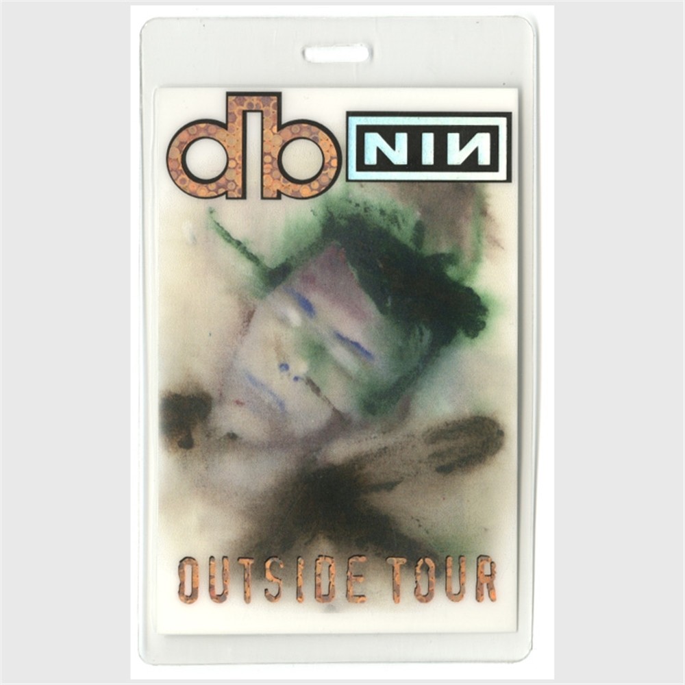 David Bowie 1995 Outside Tour w/ Nine Inch Nails Laminated Backstage Pass 