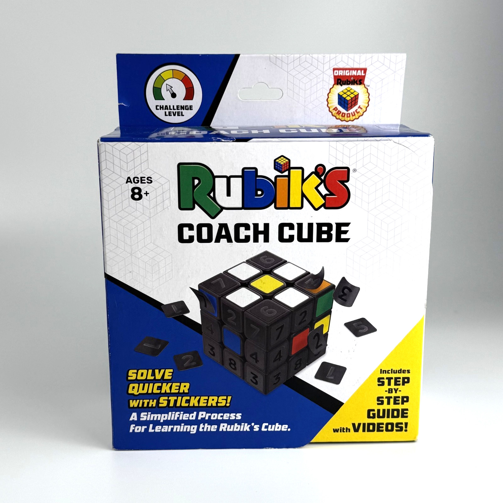 Spin Master Rubik's Puzzle 3x3 Coach Cube Solve With Stickers Age 8+ New
