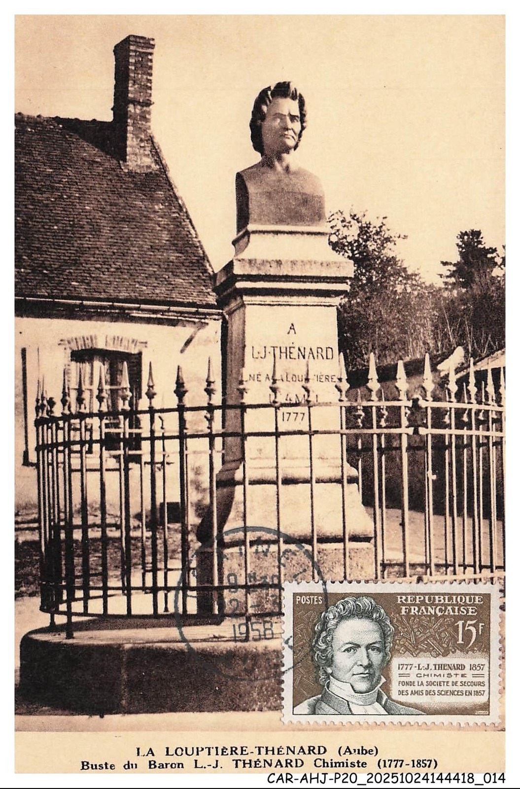 CAR-AHJP20-1041-CARTE-MAXIMUN - La Louptière-thénard - 1958