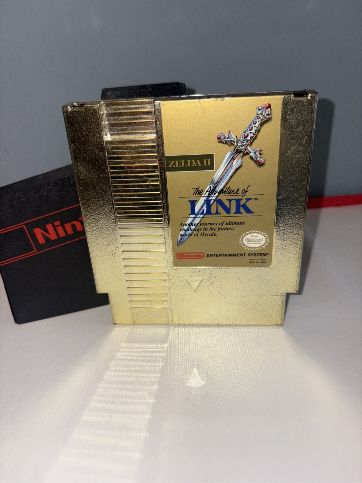 Zelda II Adventure of Link Nintendo NES Gold NES-AL-USA Cartridge