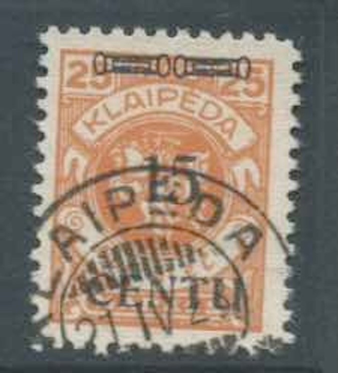 MEMEL LITUANIUM OCCUPATION 1923 SG47e 15c on 25m Fine Used Catalogue £29