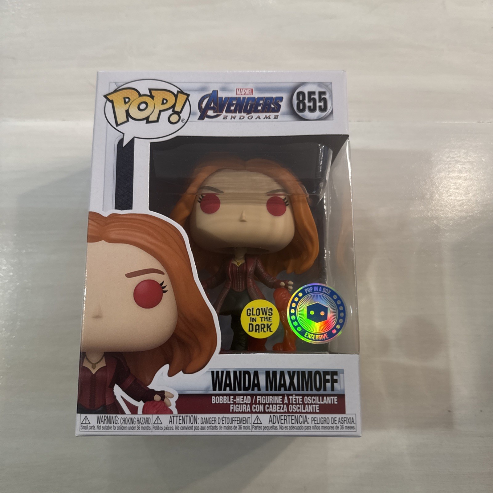 Funko Pop! Marvel Avengers Endgame Wanda Maximoff #855 GITD Glow PIAB