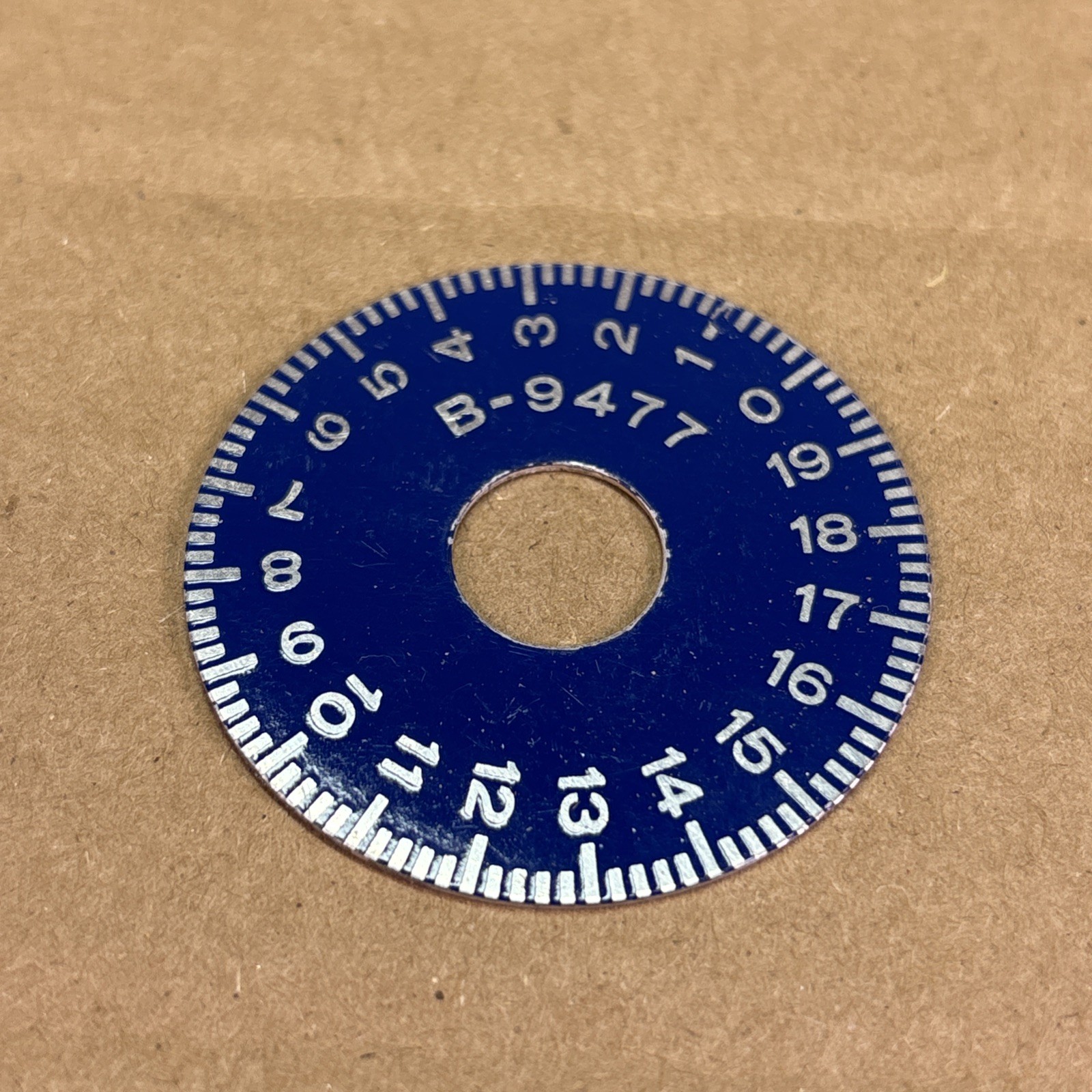 VTG NOS High Quality B-9477 Radio, Test equip. 1 3/4" DIAM Numbered Dial 0-19