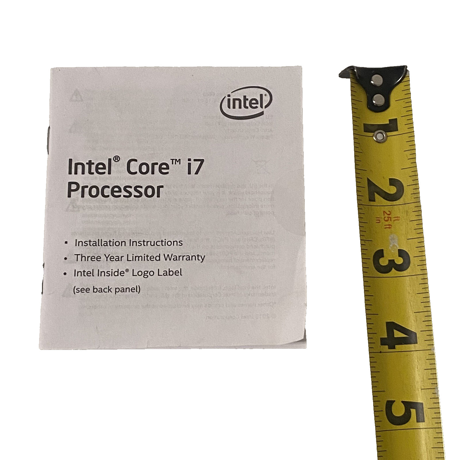 Intel Core i7 Processor Installation Instruction Book