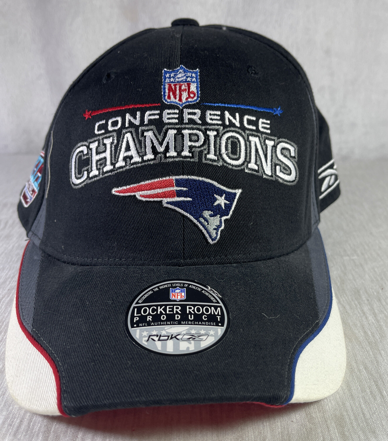 New England Patriots Hat Conference Champions Reebok Locker Room Super Bowl 2008