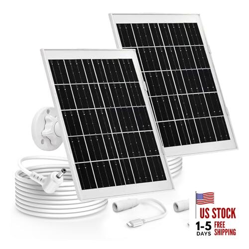 Solar Panel Charger Compatible with Ring Solar Panel (2nd Generation), 2 Pack