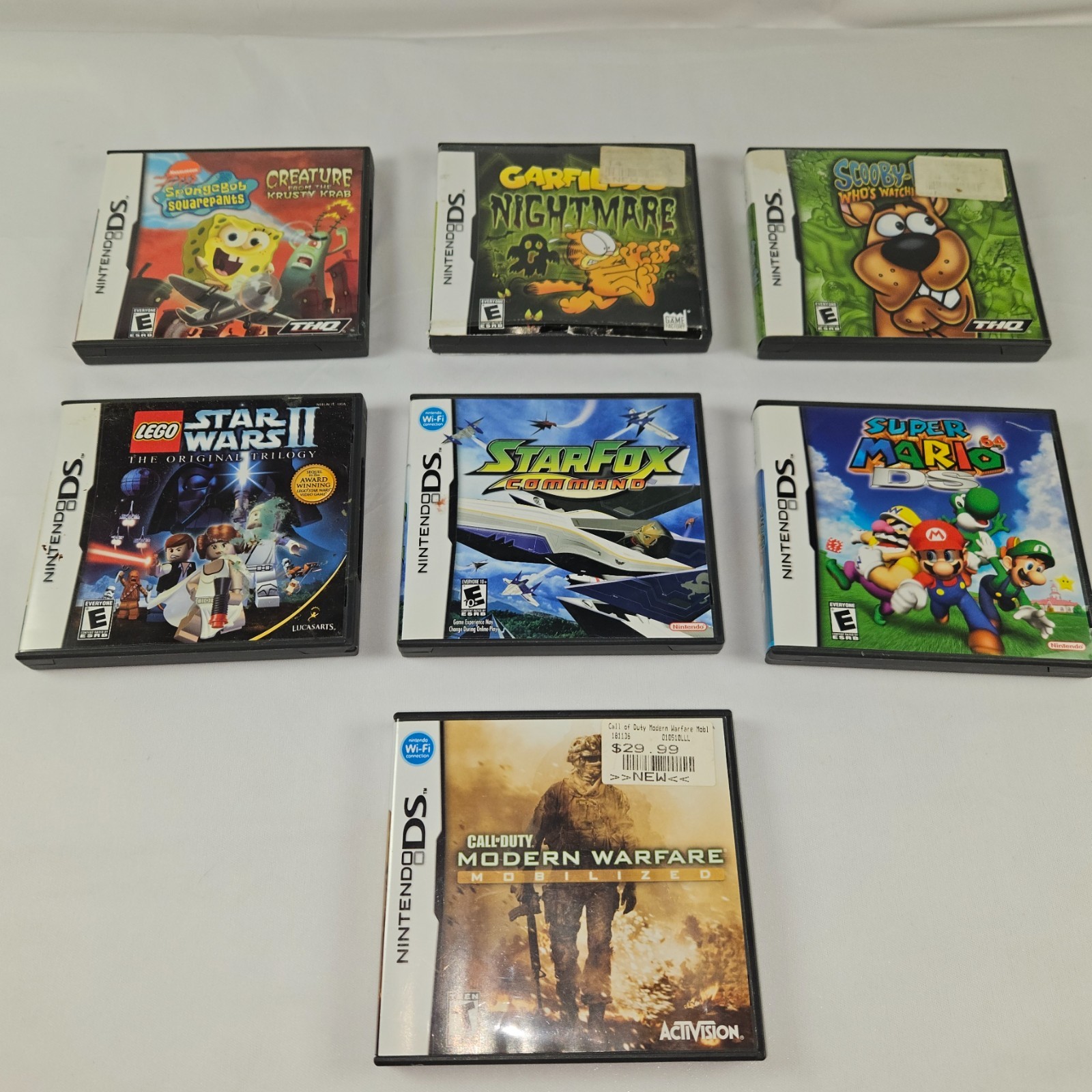 LOT OF 7 Nintendo DS Empty Game Cases- 4x With Paperwork (NO GAMES)