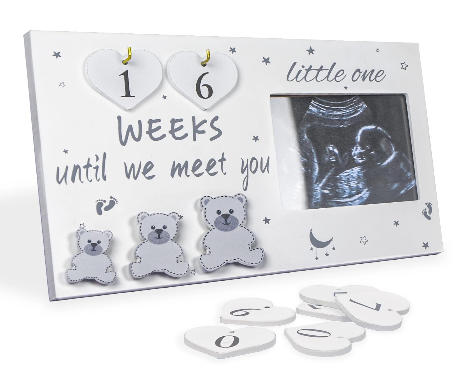 Ultrasound Picture Frames, Sonogram Picture Frame with Baby Countdown Weeks, ...