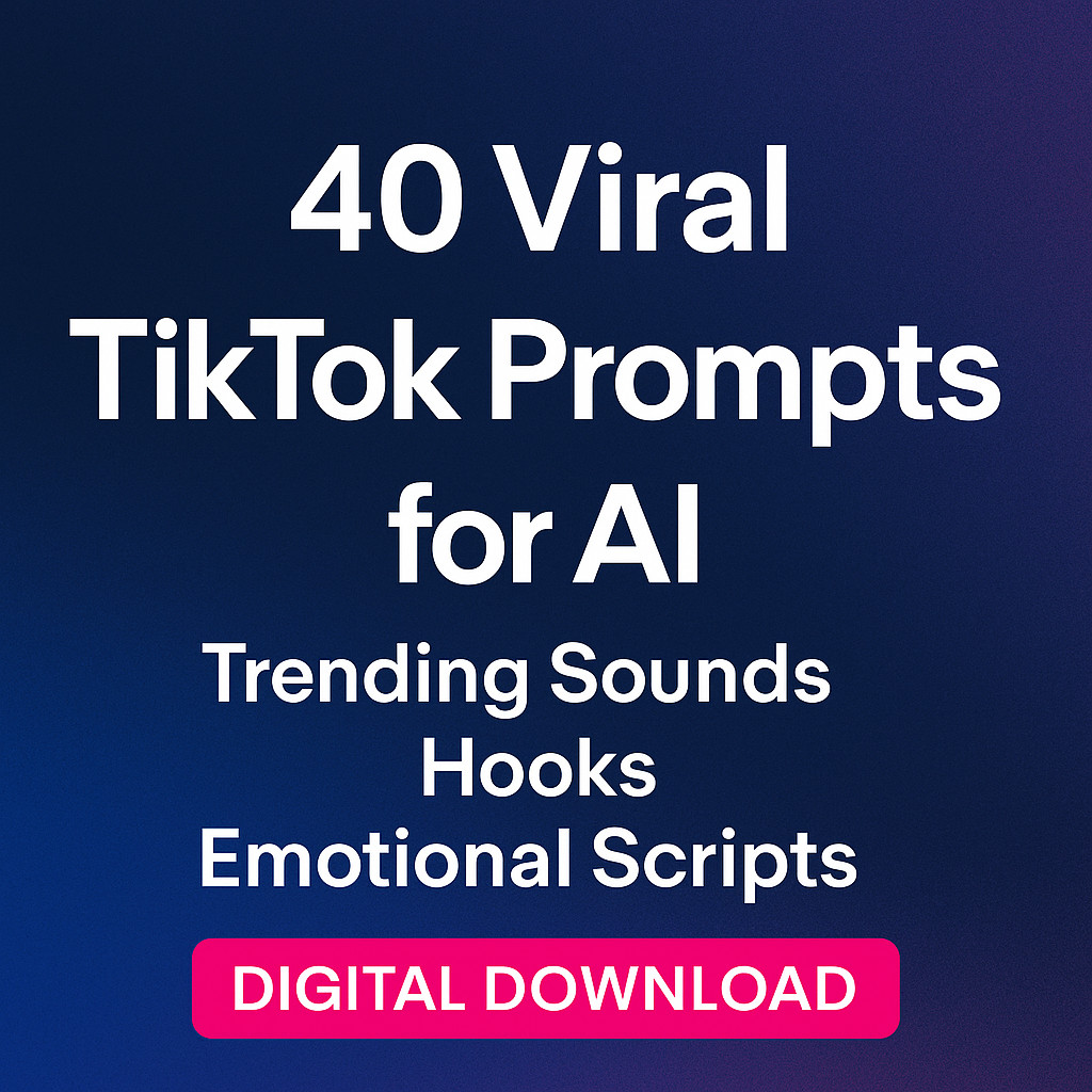 40 Viral TikTok Prompts for AI, Trending Sounds, Hooks, Emotional Scripts