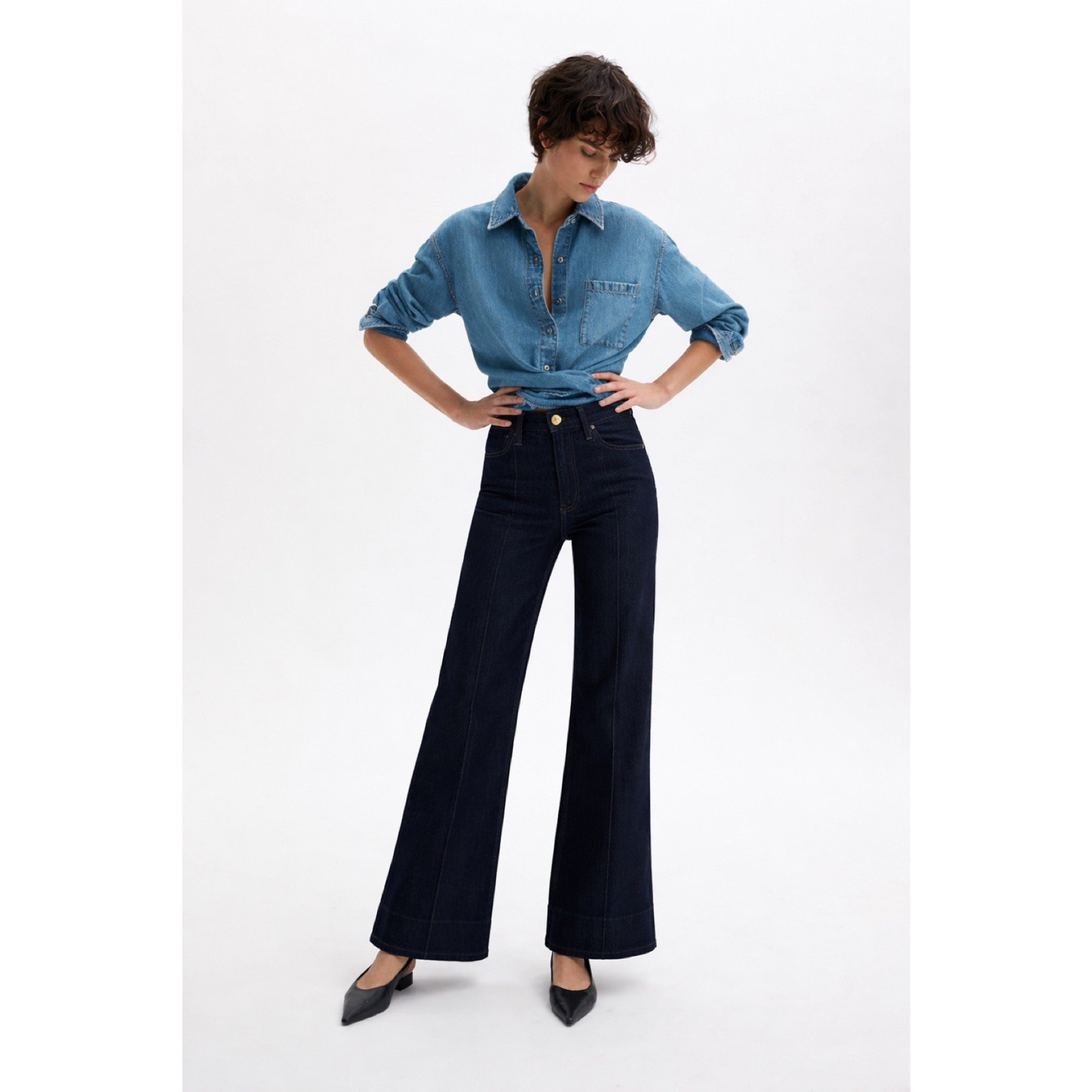 Rag & Bone Women’s Classy Skylar High Waist Flare Trouser Jeans ~ US 32