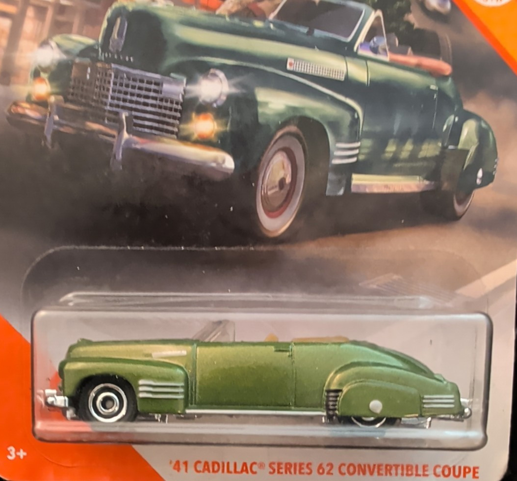 2019 Matchbox MBX City, 19141 Cadillac Series 62 Convertible Coupe, green