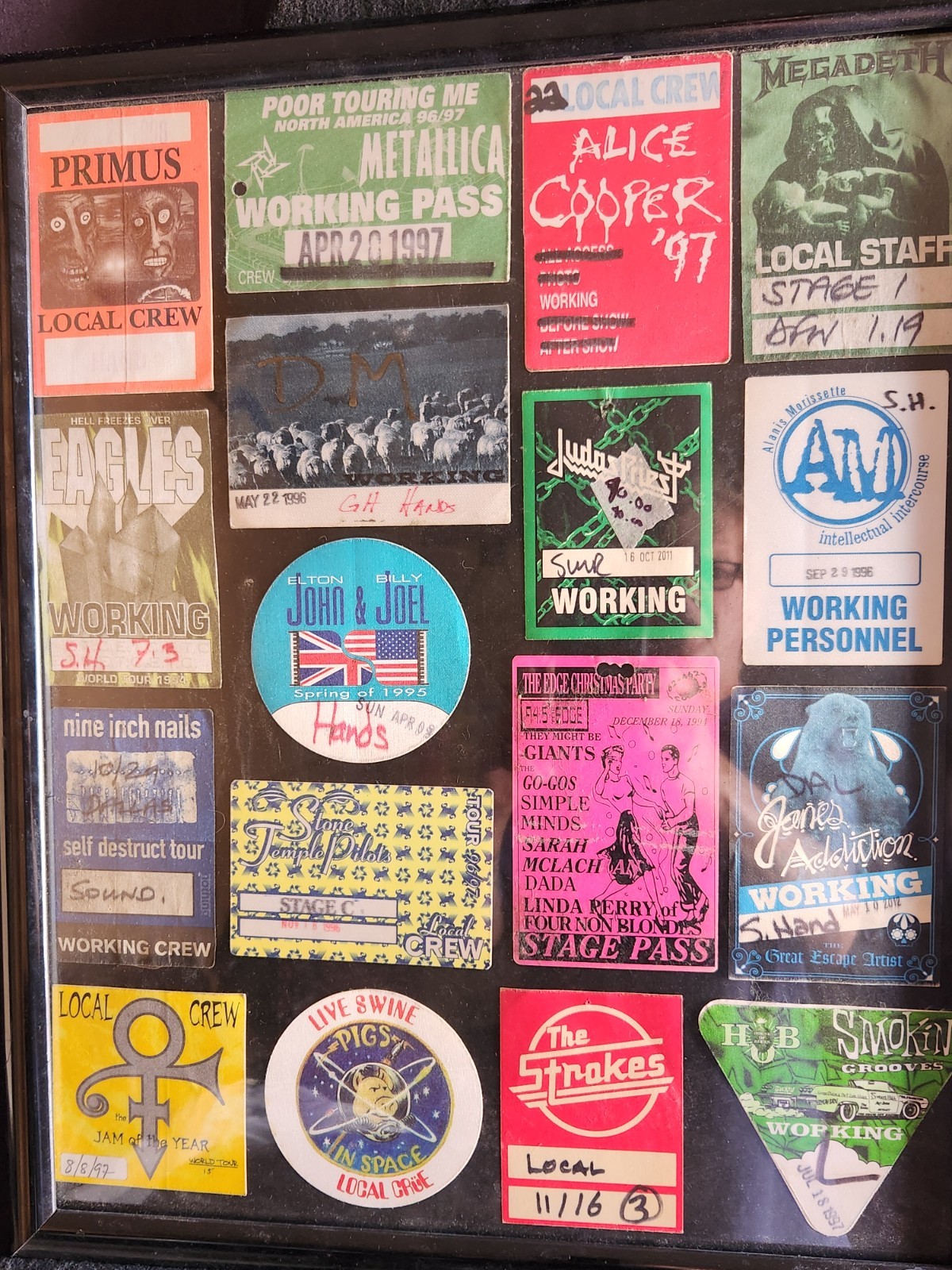 ROCK BAND CREW AND BACKSTAGE PASSES