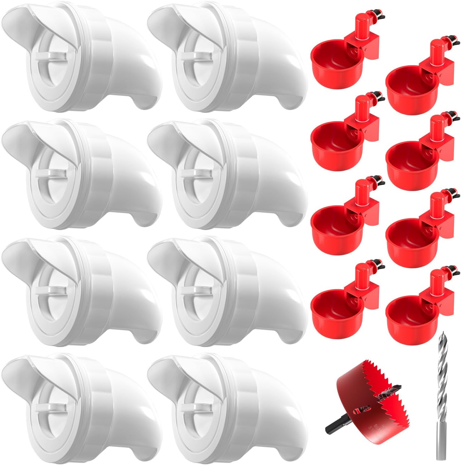 Chicken Feeder No Waste Automatic Poultry Feeder Ports Chicken Feeders and Water