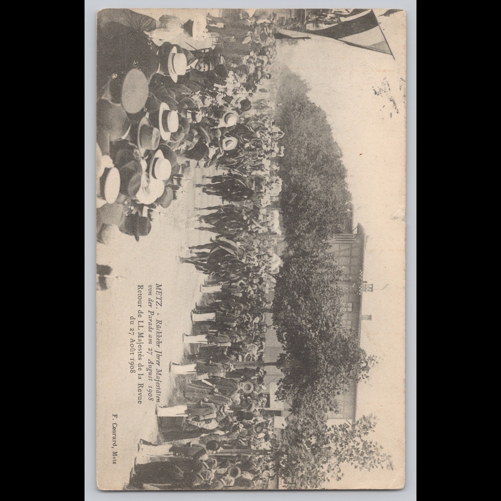 Antique Postcard Metz Parade 1908 Army Historical France Grand Est