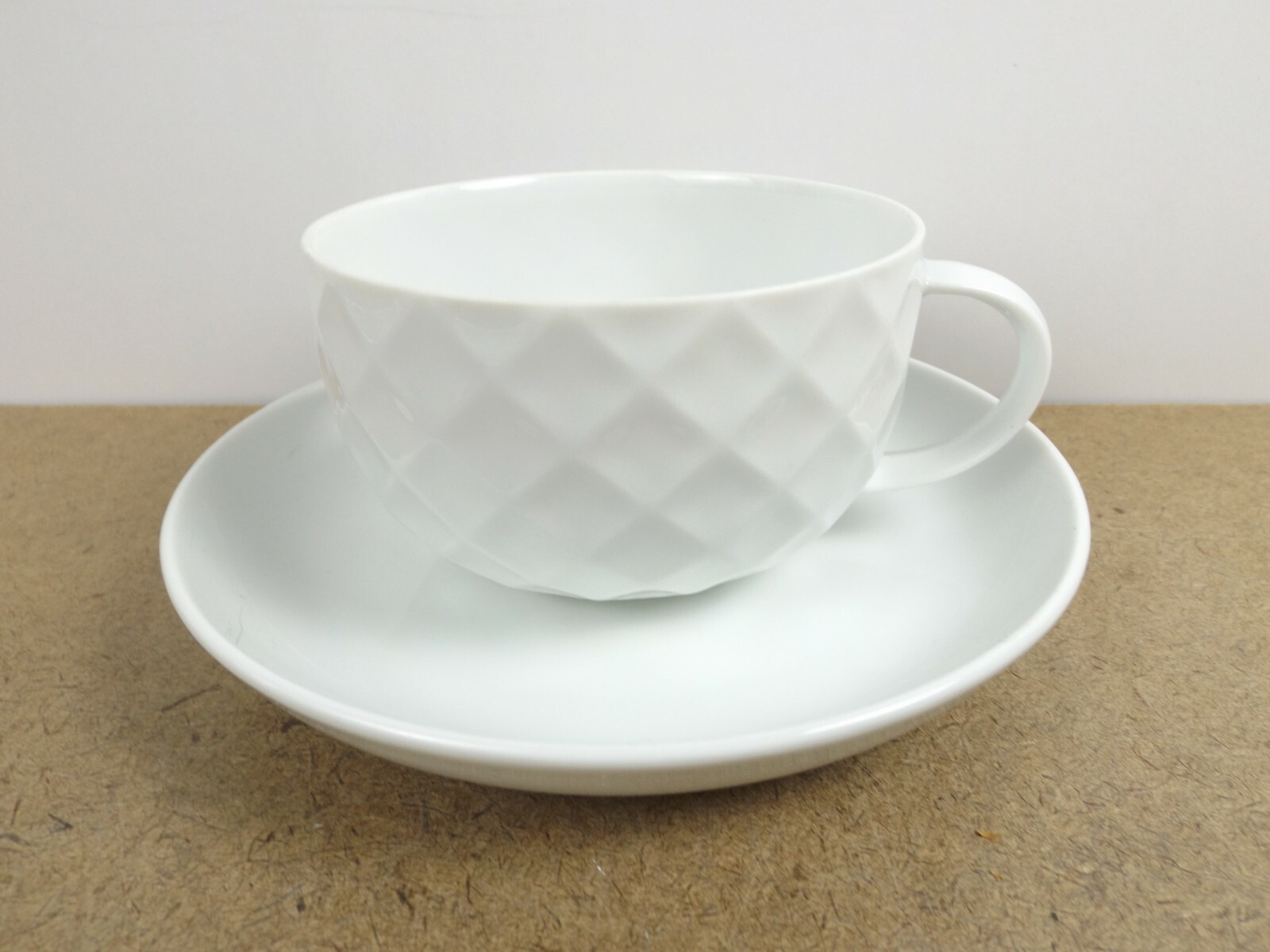 Lot of 3 Thomas Germany Holiday White Porcelain Cups & Saucers