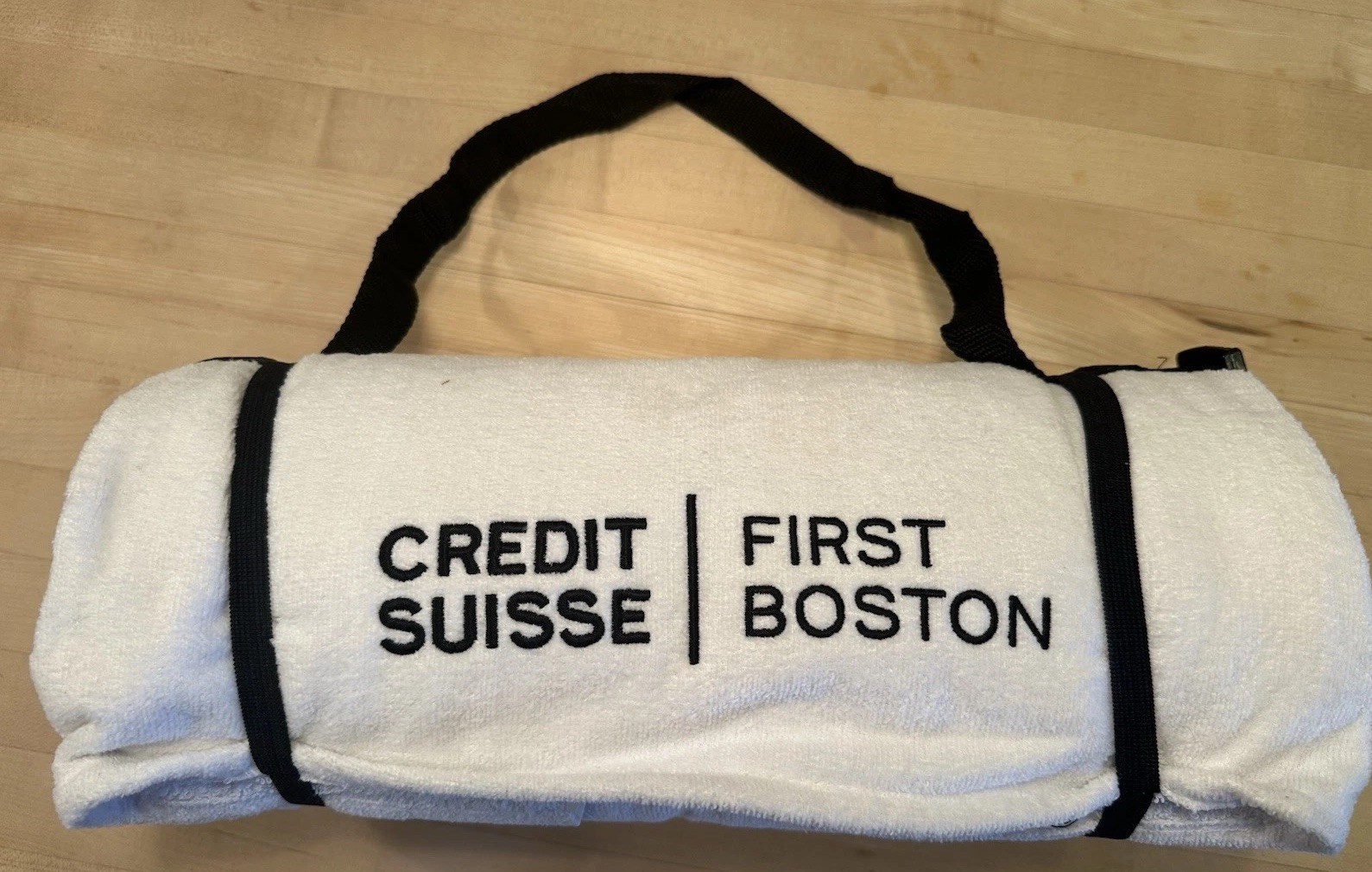 Credit Suisse First Boston Beach Towel. Brand New. Never Opened.