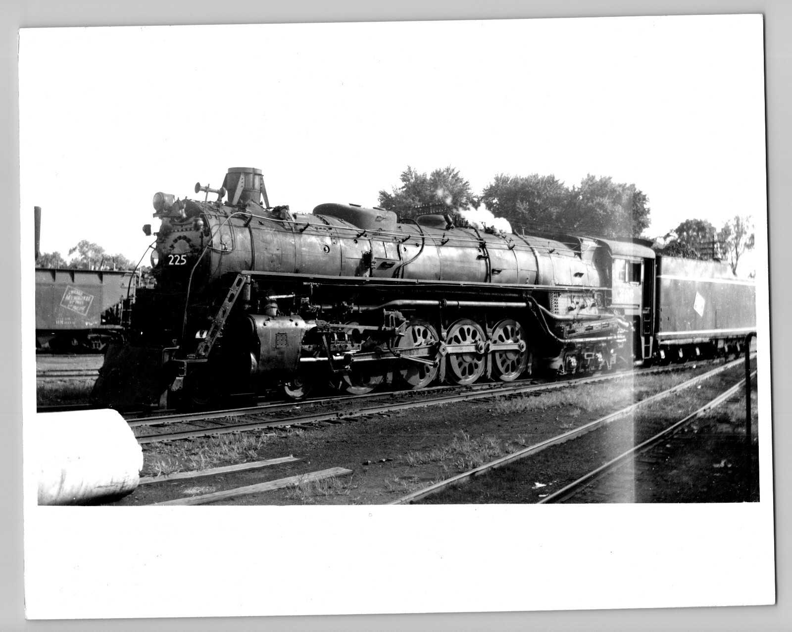 RAILROAD TRAIN 225 LA CROSS WISCONSIN 7/1954 8 X 10 B & W PHOTOGRAPH