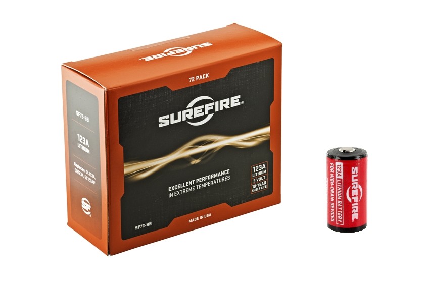 SUREFIRE SF123A LITHIUM 3VOLT BATTERIES 72PK
