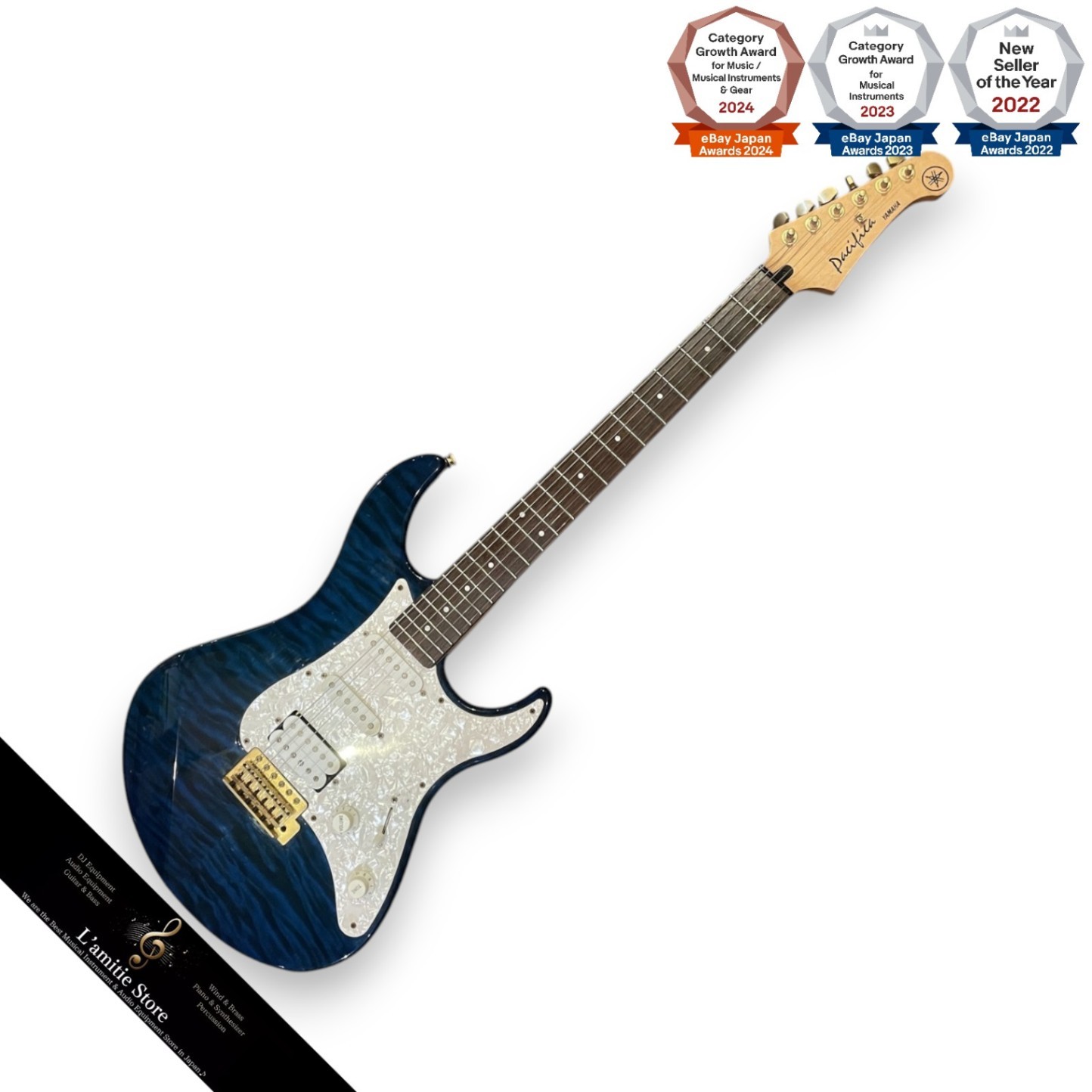 Yamaha Pacifica 112 Electric Guitar Gold Hardware 3Pickup Hardtail Compact