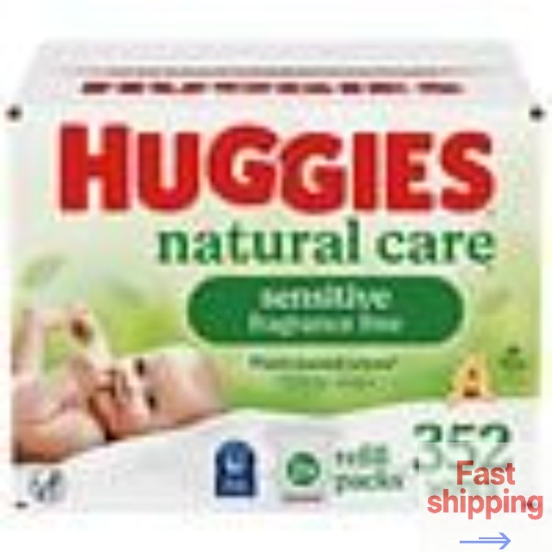 Huggies Natural Care Sensitive, Baby Wipes Refill Packs, 352, 176 ea, 2 pack