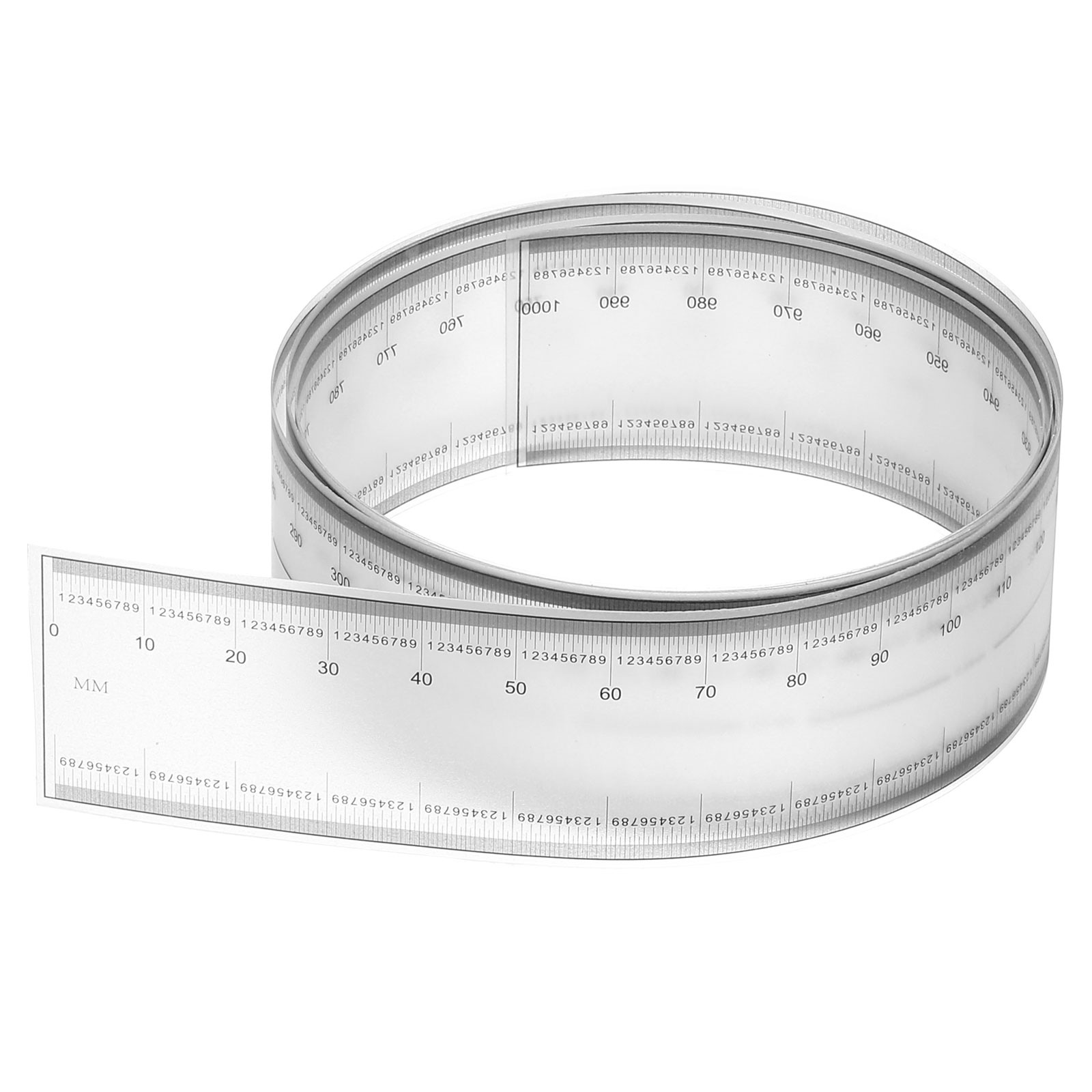 Film Flexible Ruler 100cm 0.1mm Scale with R Angle and Width Lines, 1 Pcs