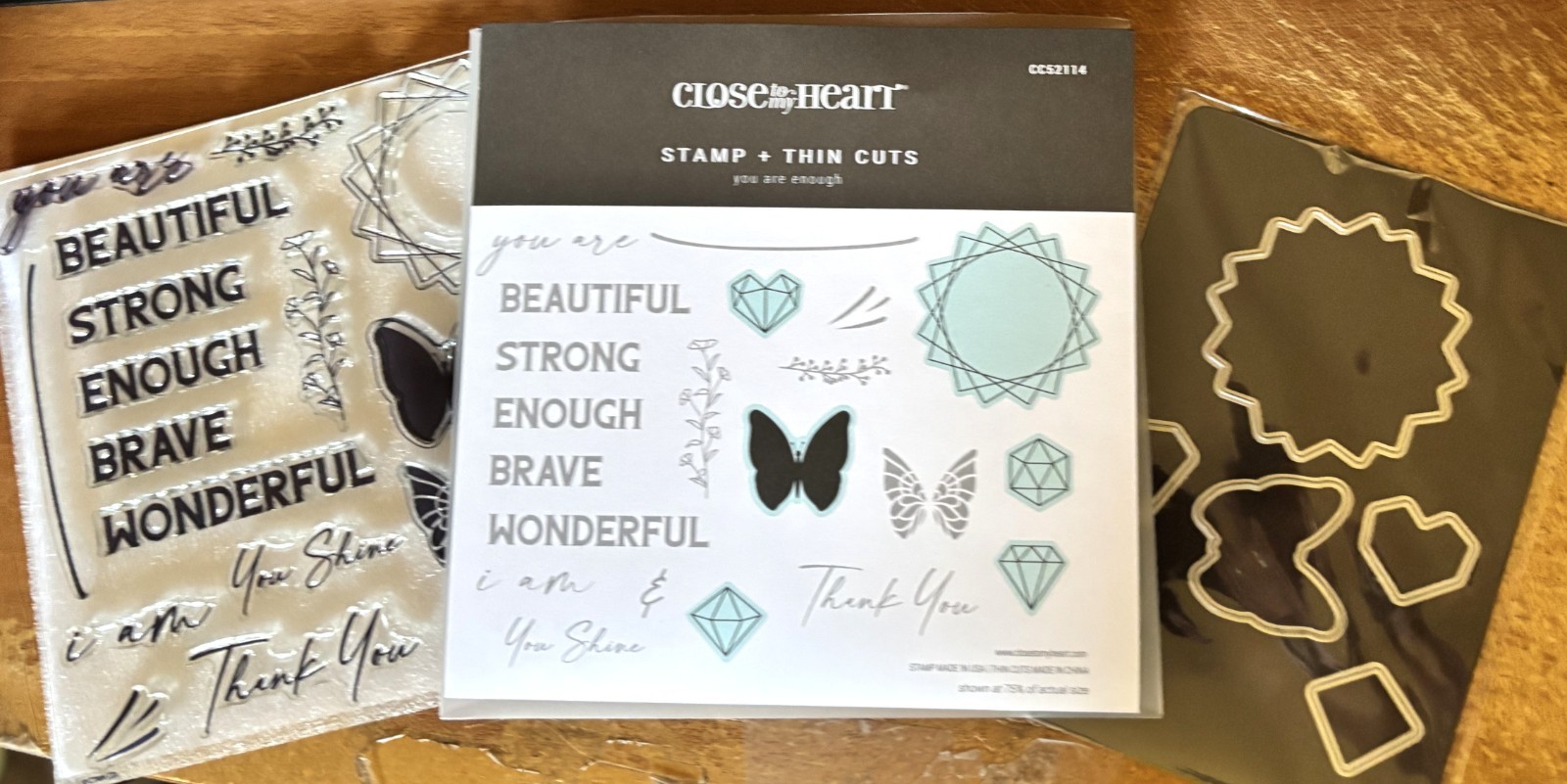 CTMH CC52114 THIN CUTS & CC52114 YOU ARE ENOUGH ~ Gems, Beautiful, Butterflies
