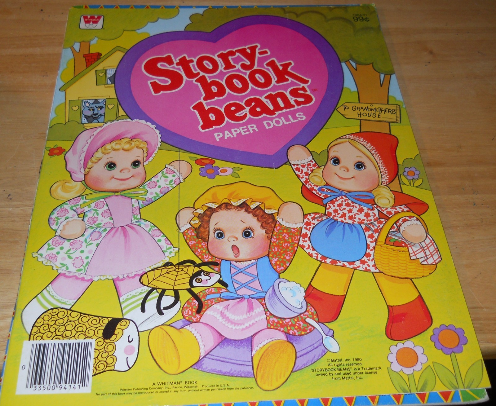 1980 Whitman Story-Book Beans Paper Dolls Mattel- Uncut