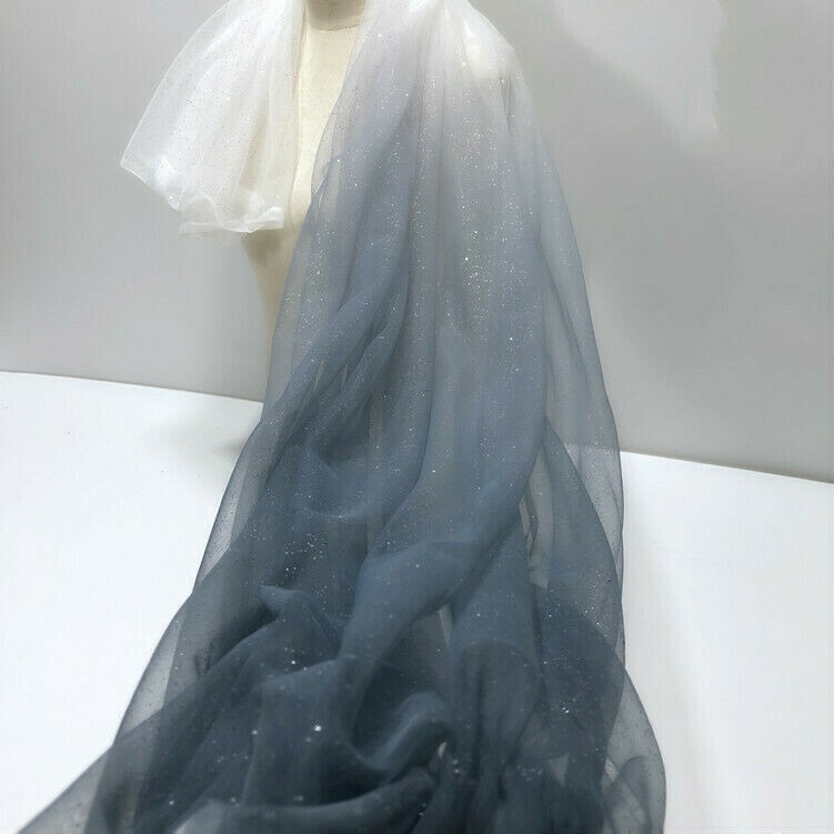 Mesh Fabric Gradient Sequin Shiny Background Stage Wedding Dress Tutu Skirt