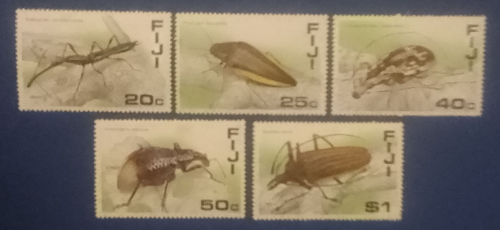 Fiji 1987. Insects. Mint Unhinged.