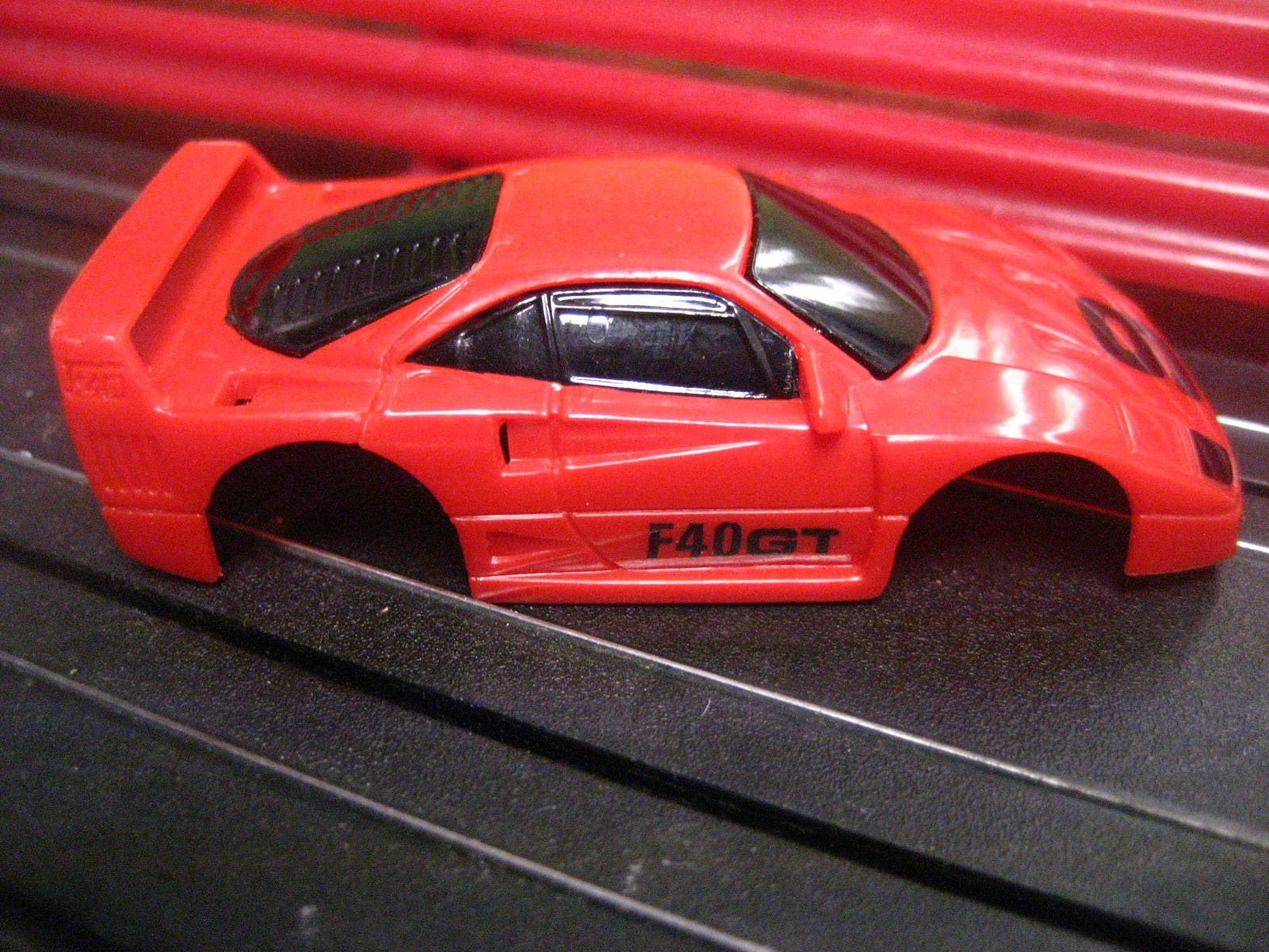 New Tyco HO Scale Slot Car Body  Red #9 Ferrarri F40GT  Fits wide chassis!