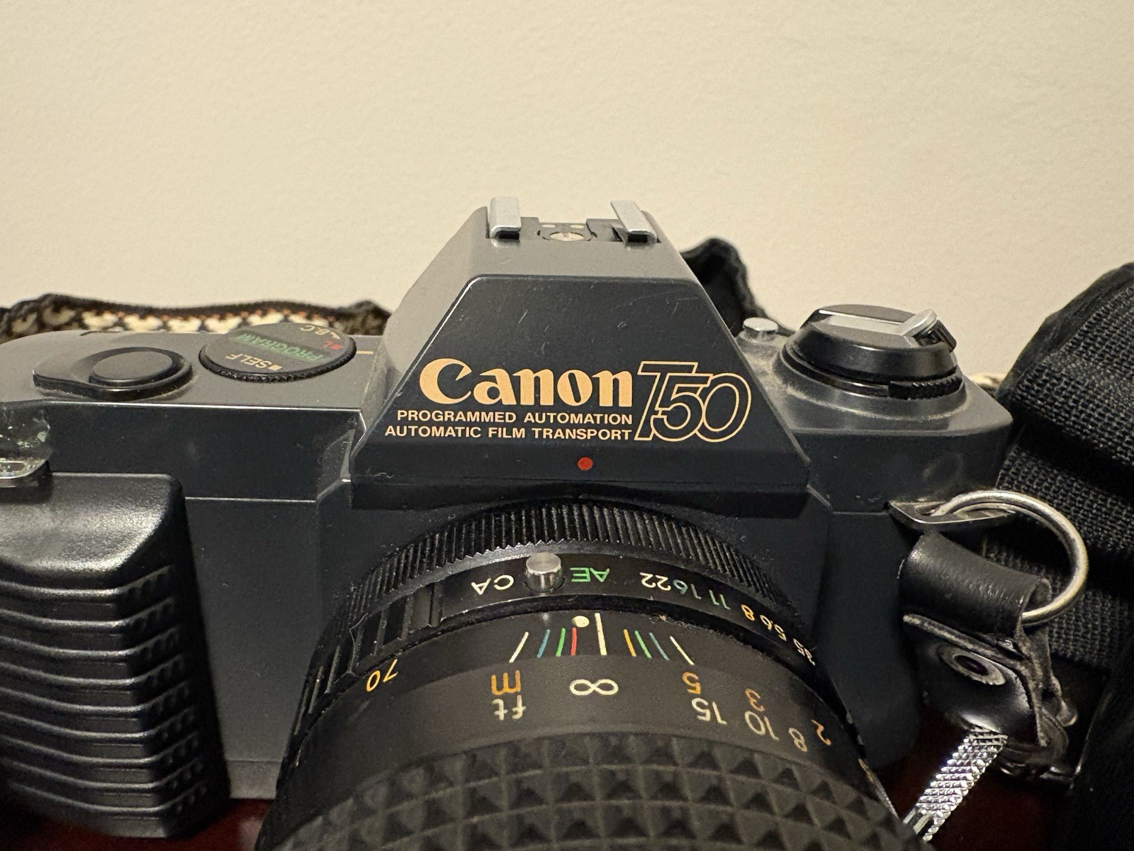 Canon T50 Film Camera with Speedlite 244T Flash, Bag, Strap, Manuals, 35mm Film