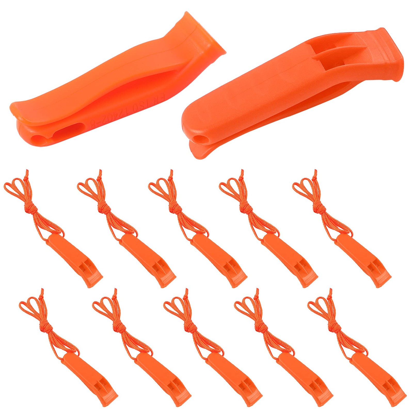 10 Pcs Safety Whistle Marine Whistle Plastic Whistles with Lanyard for Emerge...