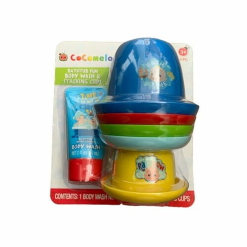 Cocomelon Bathtub Fun Body Wash with 5 Stacking Cups