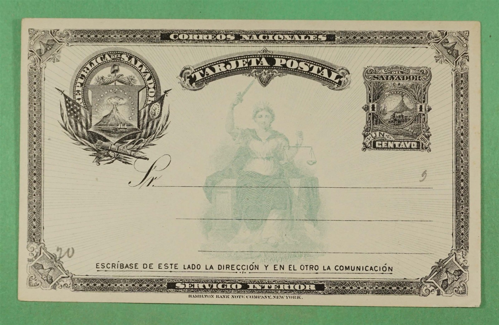 DR WHO EL SALVADOR PICTORIAL POSTAL CARD UNUSED R20064