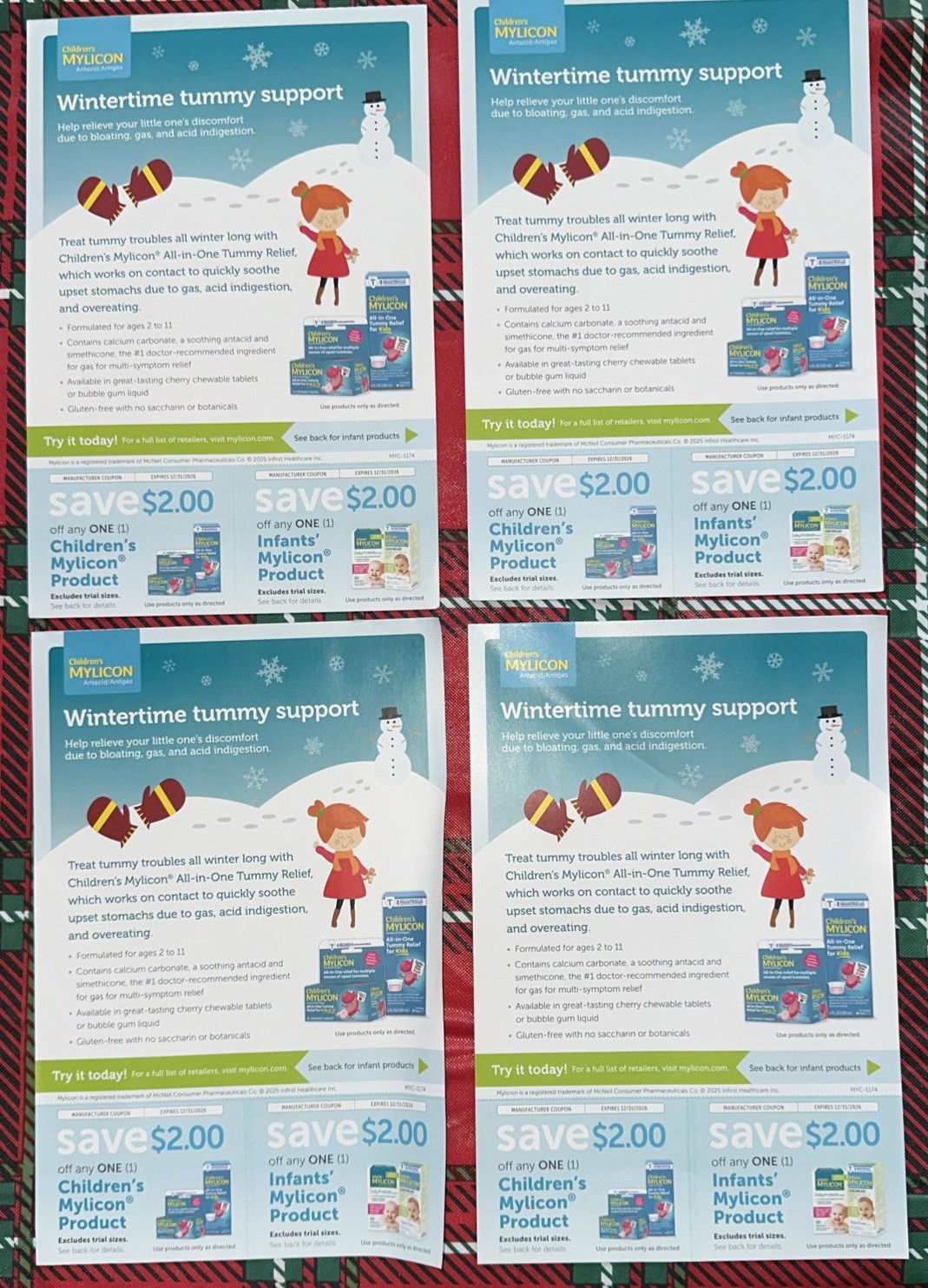 $16 TOTAL VALUE CHILDREN’S & INFANTS’ MYLICON PRODUCT COUPONS EXP 12/31/26