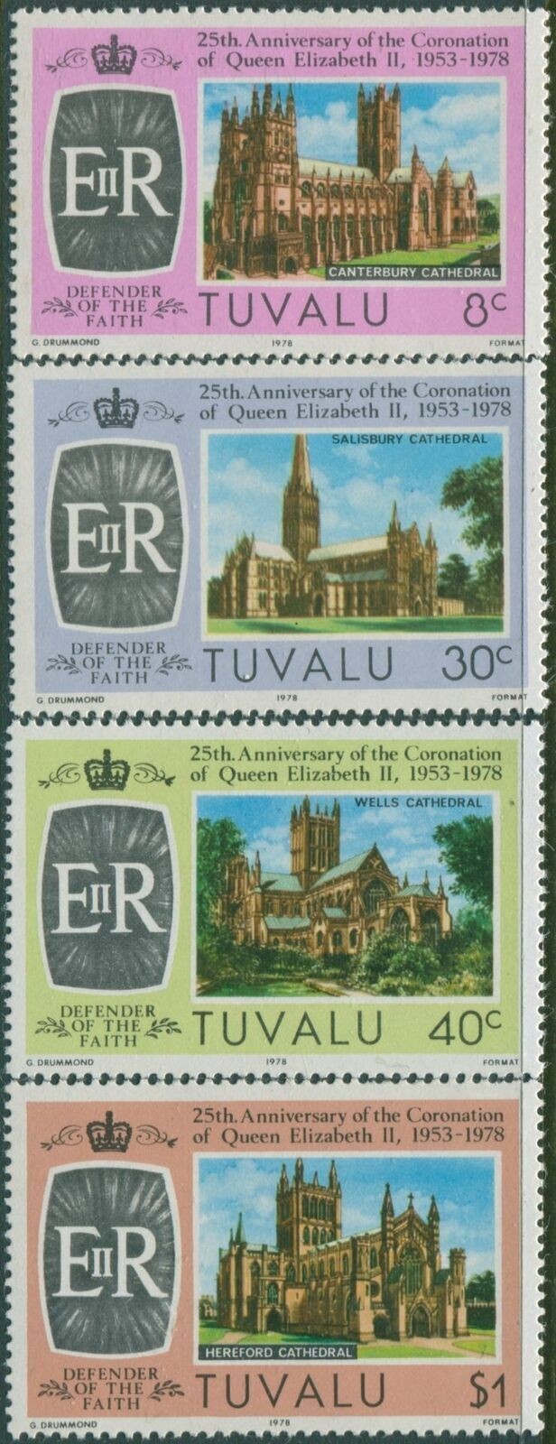 Tuvalu 1978 SG89-92 Coronation set MNH