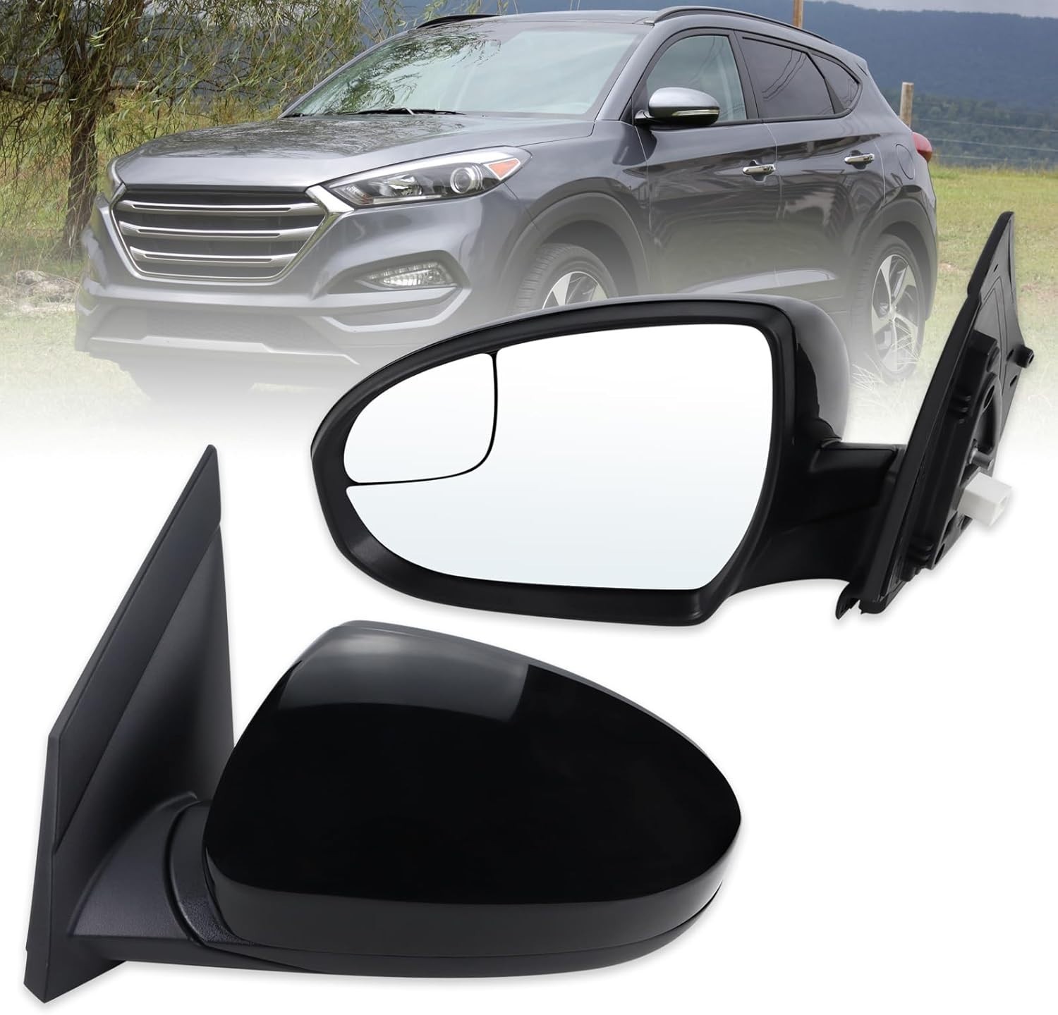 Left Driver Side Mirror Compatible With 2016 2017 2018 Hyundai Tucson With Manua