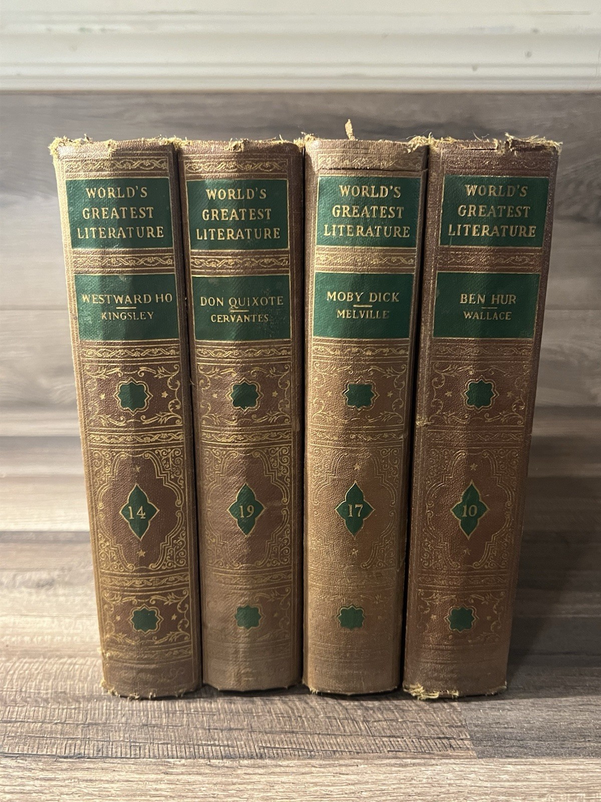 Worlds Greatest Literature Books Spencer Press 1936 Vol 10,14,17,19