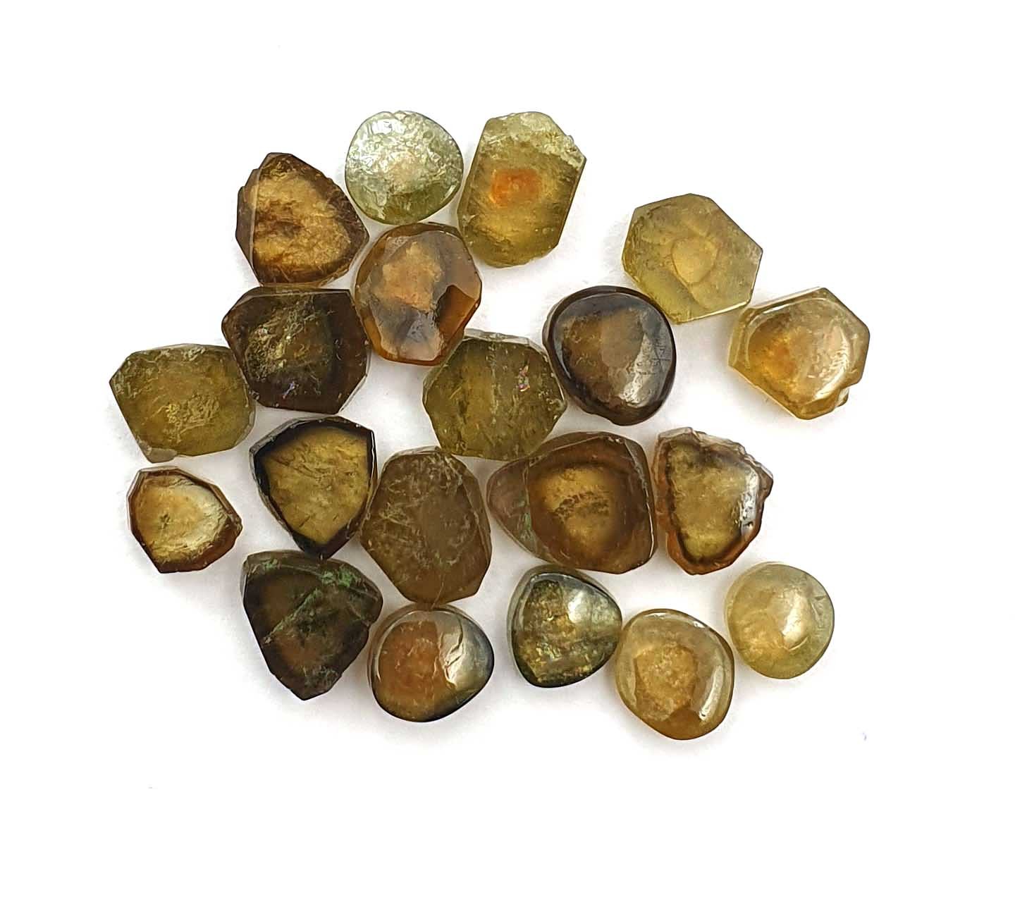 Natural Tourmaline Slices Loose Gemstone Lot 20 Pcs 5.50*6-7.50*9 MM 26.50 CT