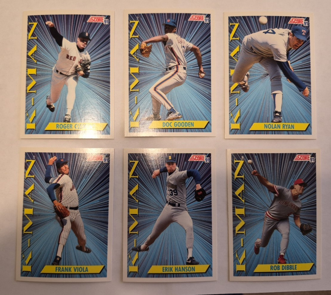 1991 Score Baseball K-Man & Master Blaster & Rifleman 30 Card Series Sub Set Lot