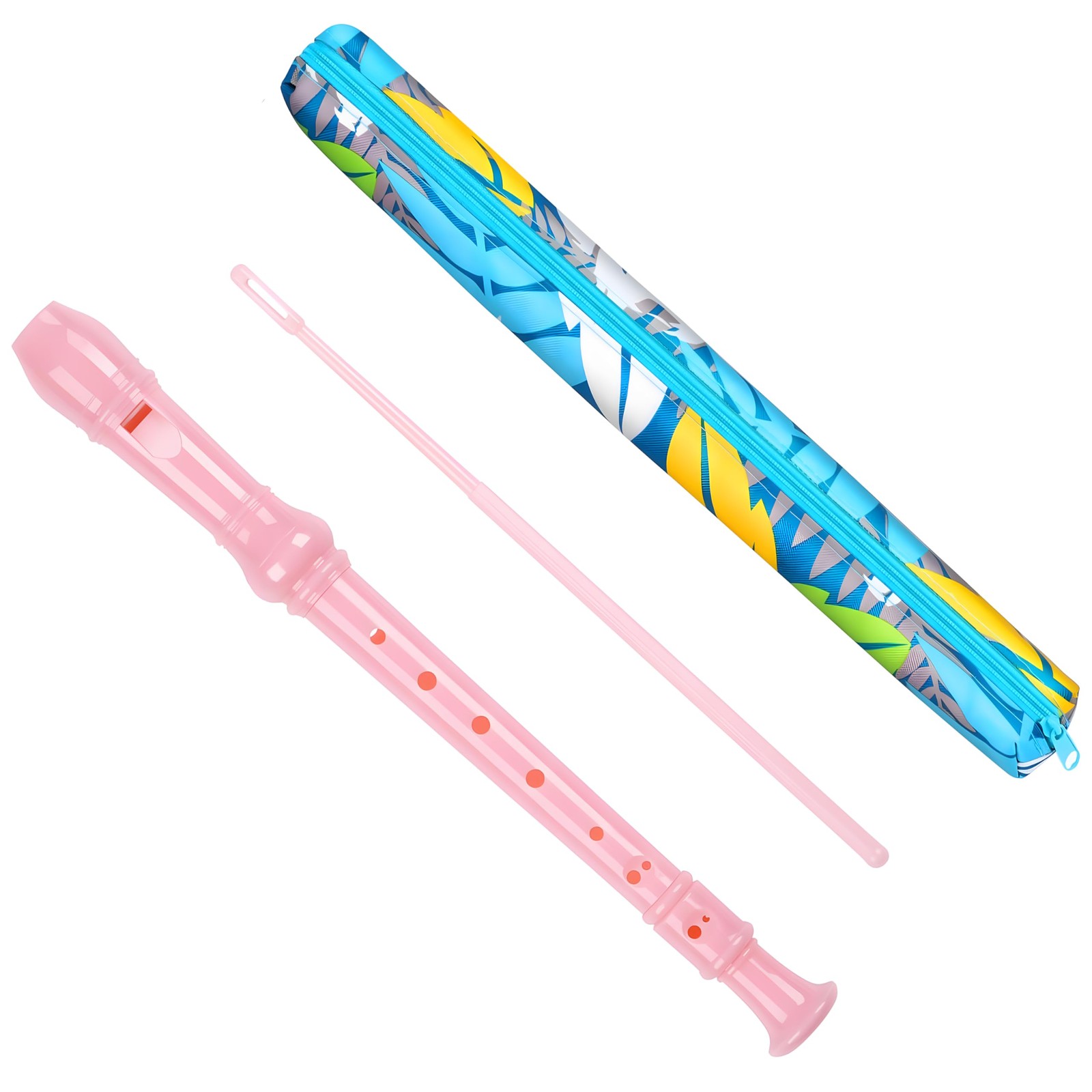 Soprano Recorder Instrument for Kids Beginners 12.6 x 1.6 x inches, Pink 