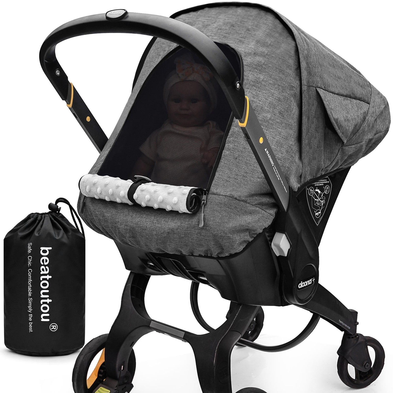 Waterproof Baby Car Seat Cover Compatible with Doona and Gray 