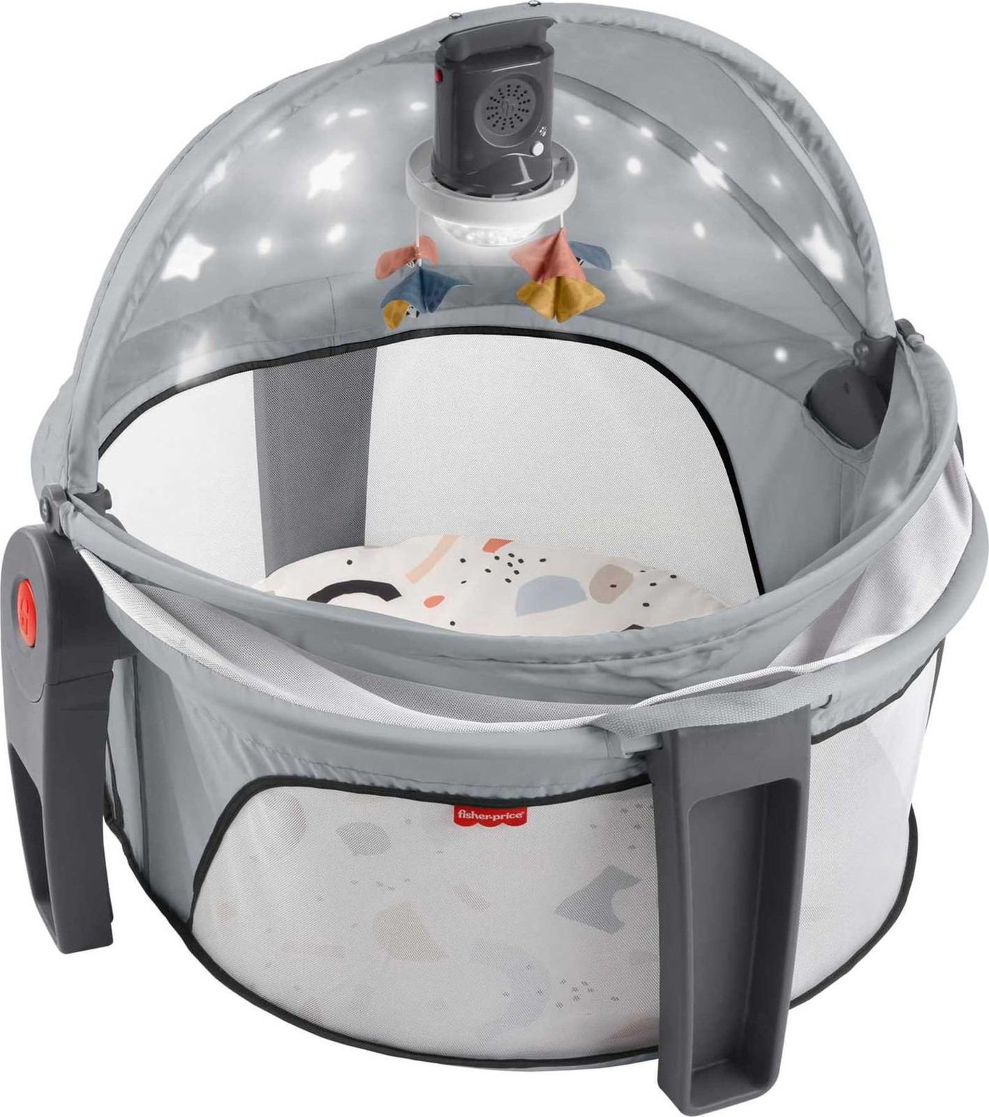 Portable Baby Bassinet Projection Dome Lights Music Canopy Fisher Price Play