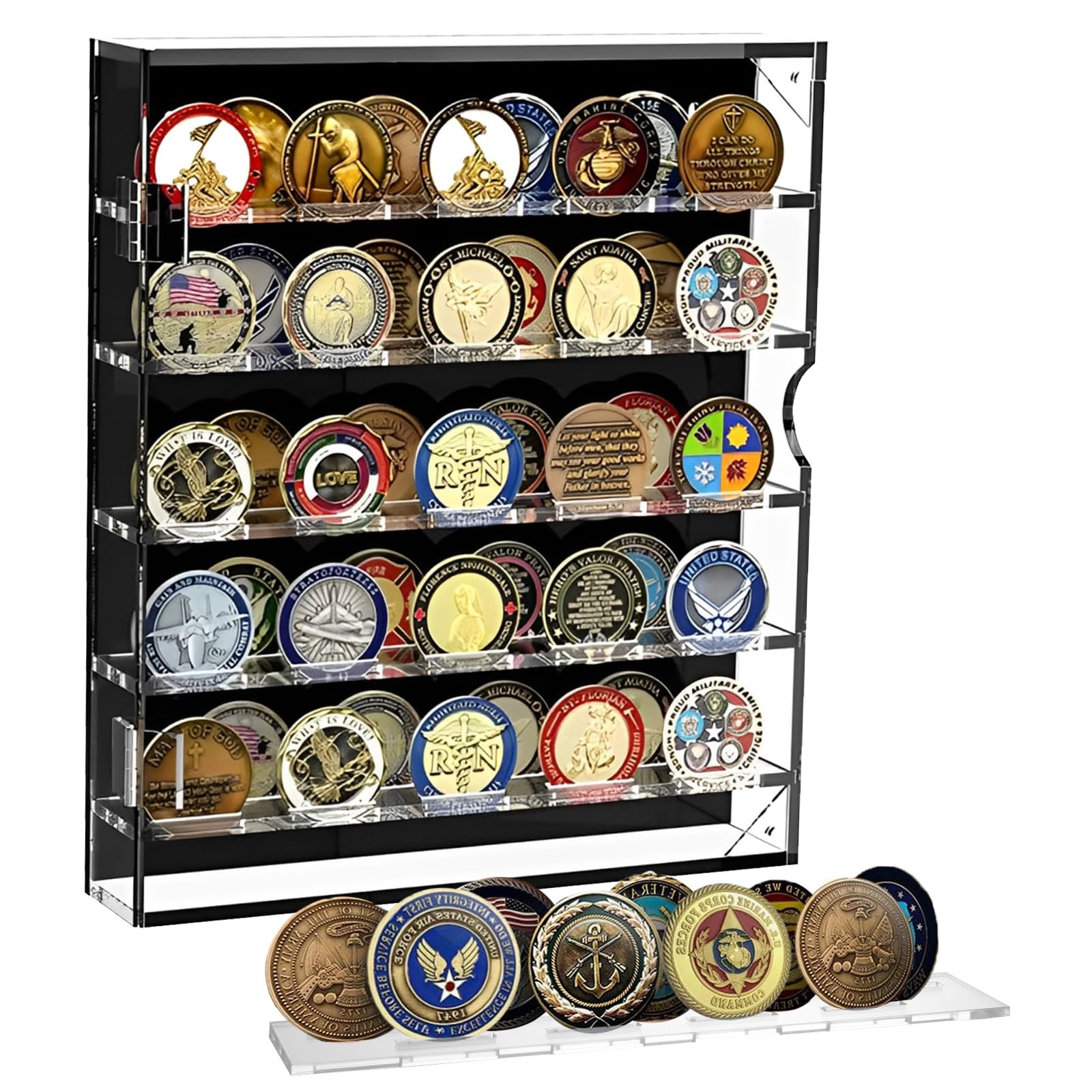 Coin Holder, Challenge Display Case, Acrylic Military Coin... 