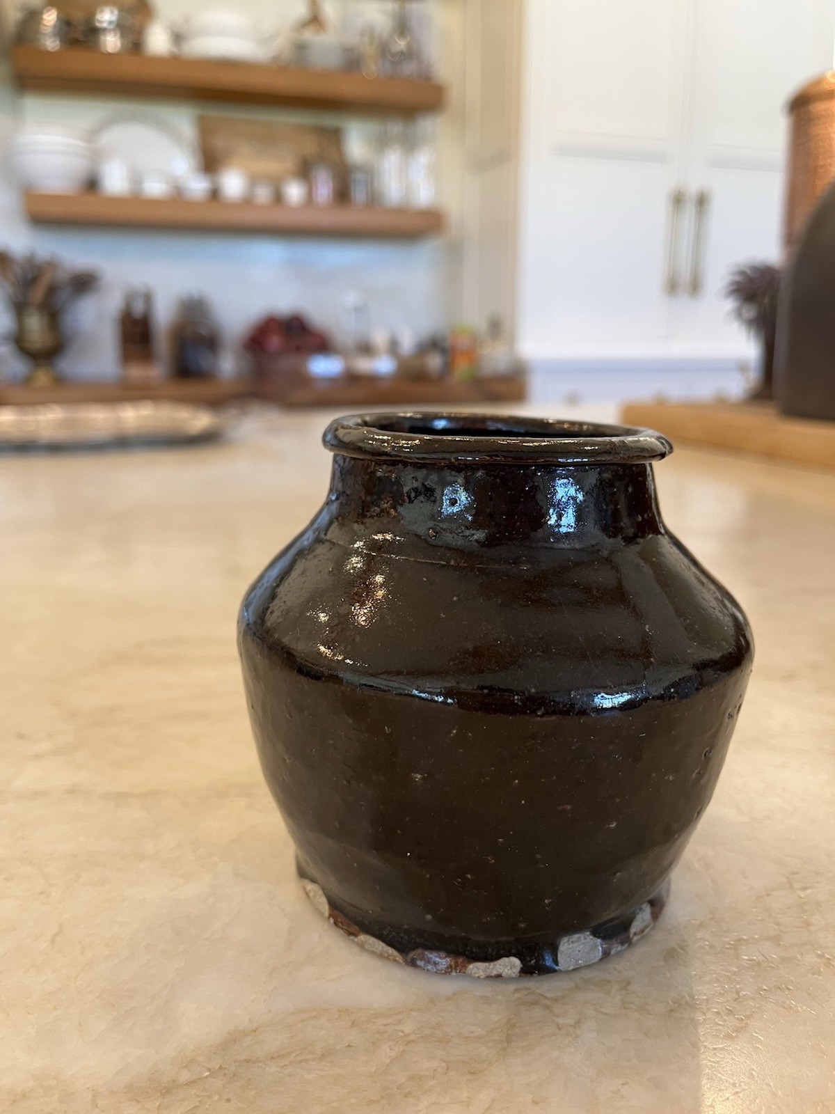 vintage Chinese pottery jar 19th century 