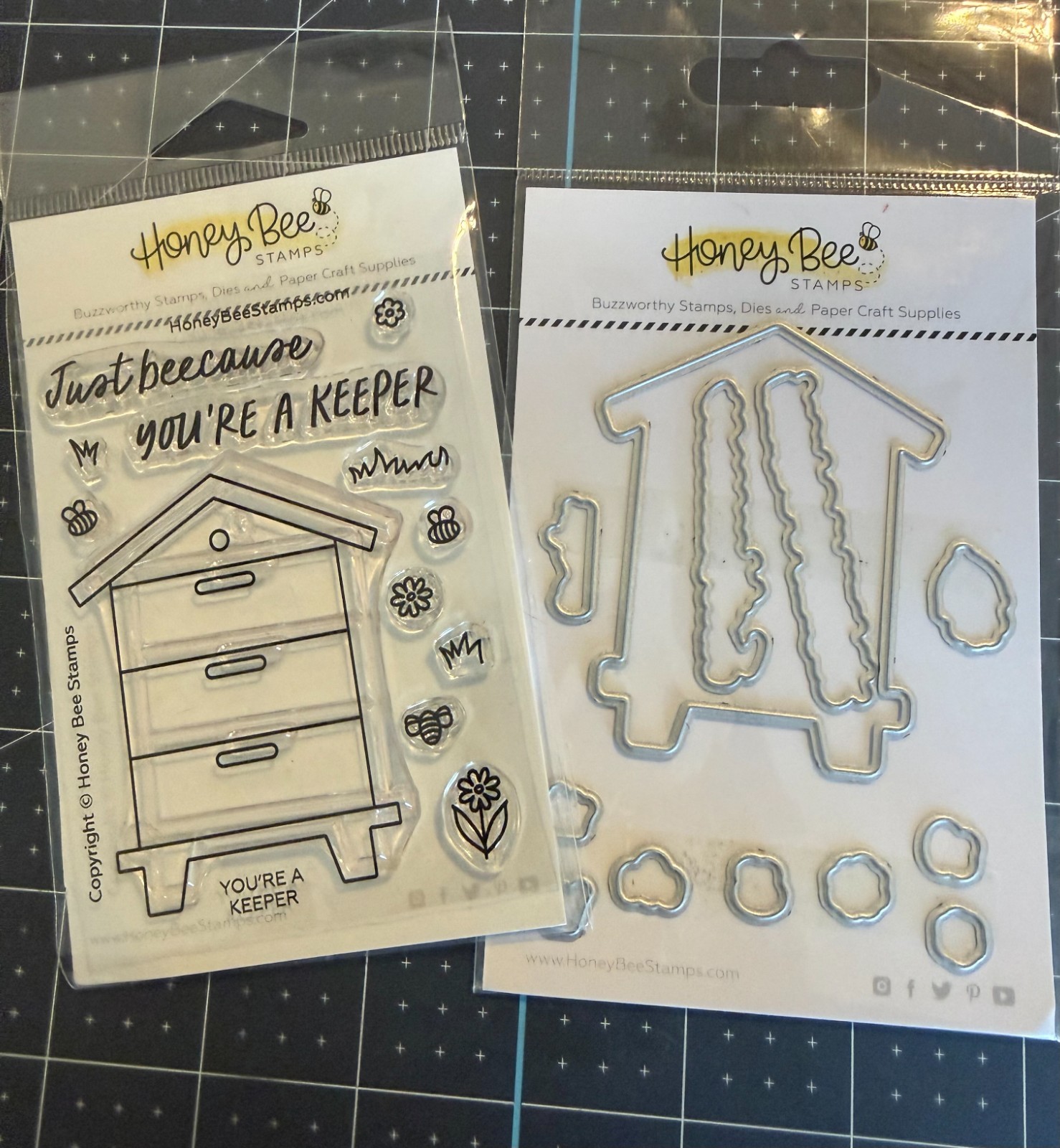 Honey Bee You're a Keeper  Clear  Stamps Dies