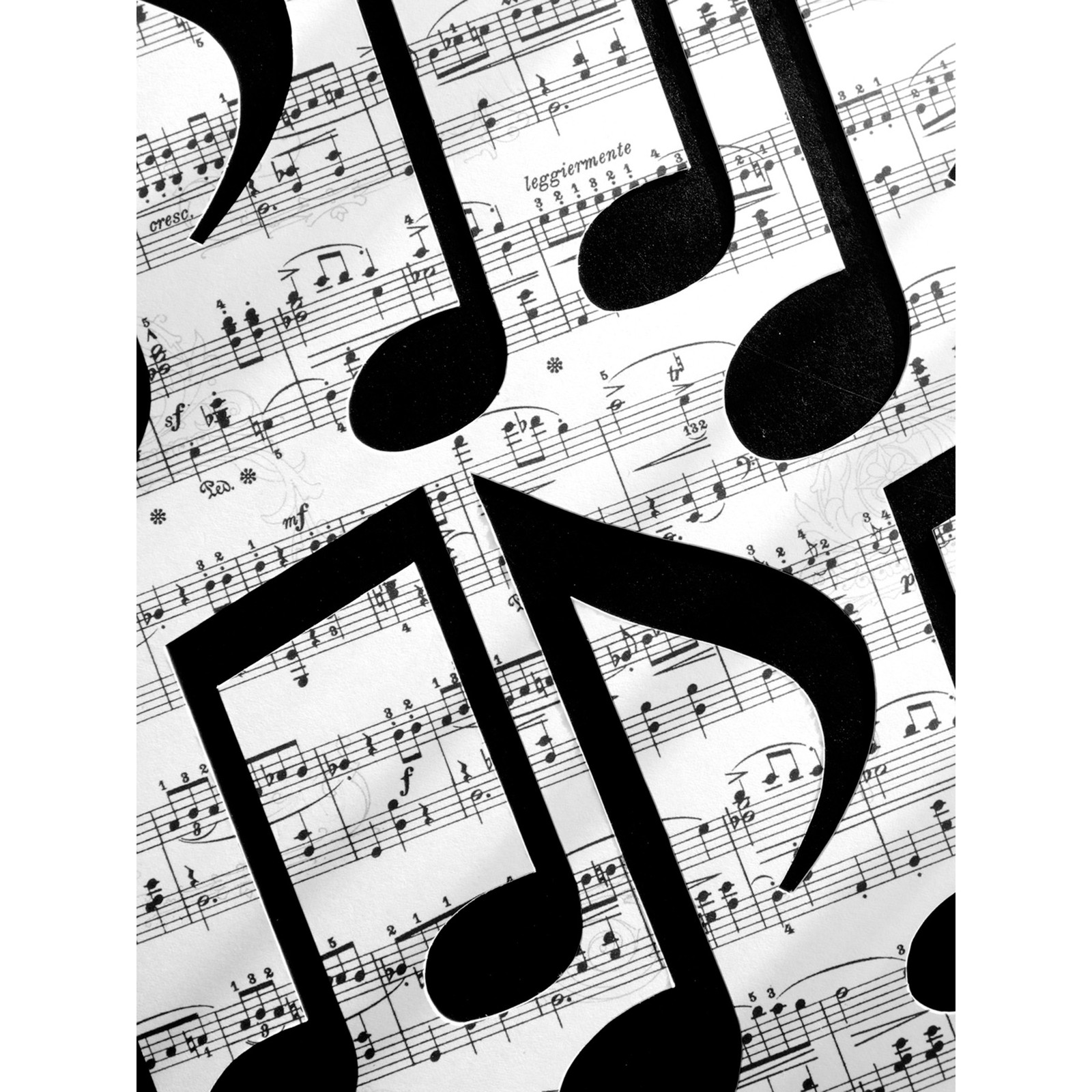 Musical Notes Sheet Music Large Wall Art Print