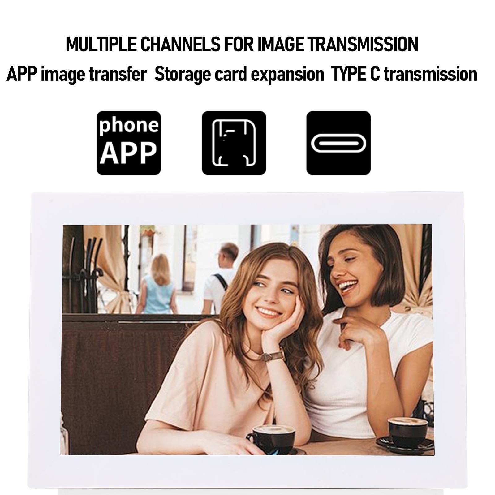 13.3 Inch Digital Picture Frame White 1280x800 WIFI Digital Photo Frame